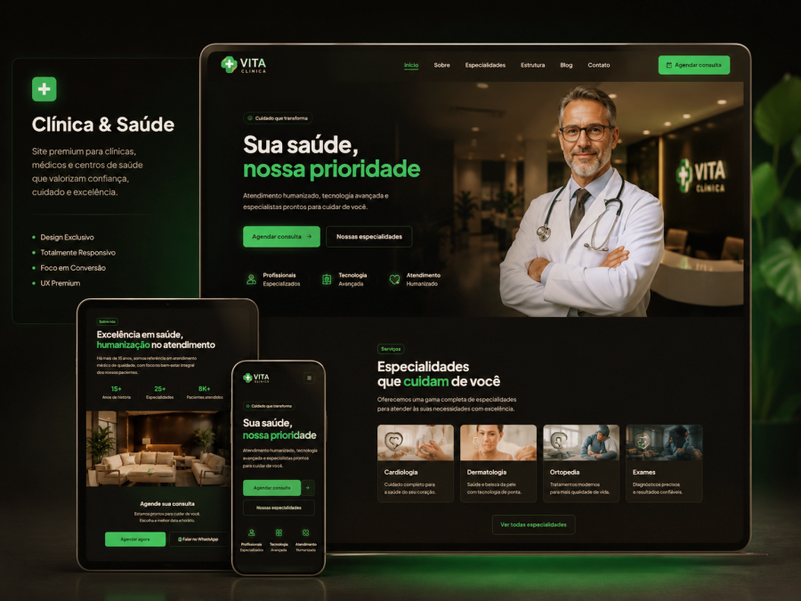 Exemplo de site profissional criado pela GaloPêra