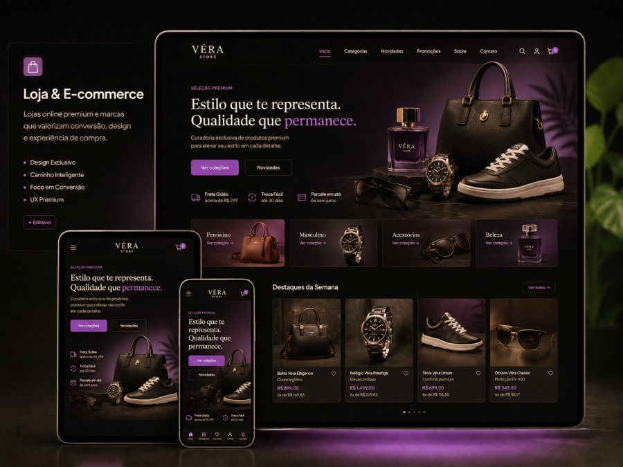Exemplo de site profissional criado pela GaloPêra